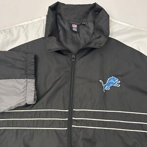 Detroit Lions NFL Reebok Windbreaker Jacket Mens XXL Sports Illustrated Vintage